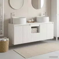 Vonios spintos komplektas 3 vnt. Itin blizgi balta