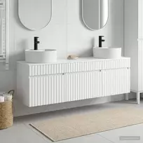 Vonios spintos komplektas 3 vnt. Itin blizgi balta