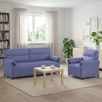 Sofos komplektas 2 vnt. Džinsinės mėlynos Audinys
