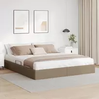Otomano lovos rėmas Kapučino 180 x 200 cm Dirbtinė oda