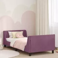 Vaikiška lovos konstrukcija su galvūgaliu Violetinė 90 x 200 cm