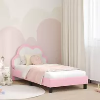 Vaikiška lovos konstrukcija su galvūgaliu Rožinė 80 x 160 cm PU