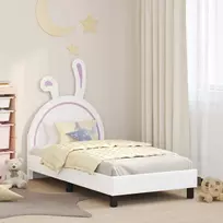 Vaikiška lovos konstrukcija su galvūgaliu Balta 80 x 160 cm PU
