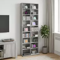 CD spinta Pilka Sonoma 65 x 23,5 x 175 cm Apdirbta mediena