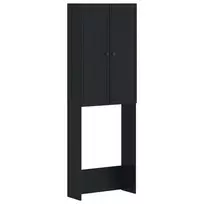 Tualeto spintelė EDE Juoda 66 x 25,5 x 190 cm Apdirbta mediena