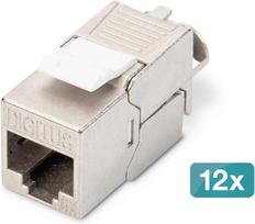 „Digitus Modulis CAT 6A Keystone“ ekranuota, be įrankių montuojama jungtis - 12 vnt.