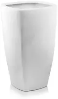 POLNIX Keraminis vazonas MOOD, kvadratinis, baltas, 38 x 61(A) cm