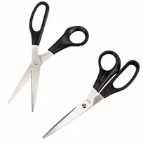 Lean School TAURUS juoda biuro žirklės 21 cm