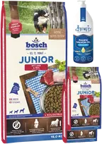 Bosch Petfood bosch Junior su ėriena ir ryžiais 15kg+2kg+lašišų aliejus 500ml