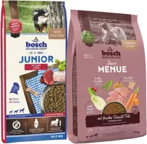 Bosch Petfood bosch Junior su ėriena ir ryžiais 15kg+HPC MENUE Line Junior 12kg