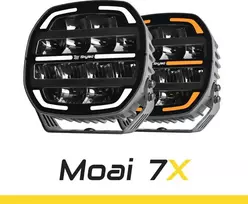 Tolimojo apšvietimo žibintas SKYLED Moai 7X Juodas FI171 (136W, balta ir oranžinė pozicija) R149/R148/R10 - juodas korpusas