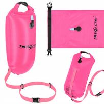 Pripučiamas plaukimo plūdurys su sausa kišene SWIMMING BUOY 2in1 DRY SWIMMING POCKET PRO