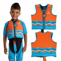 Vaikiška gelbėjimosi liemenė AQUASTIC Junior oranžinė S (15–19 kg)