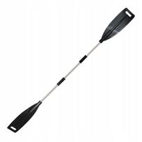 Dvipusis baidarės irklas TWO-FEATHER, 230 cm, aliuminis, 60°, juodas, 30 mm