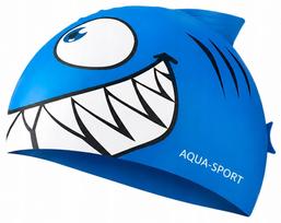 Vaikiška silikoninė plaukimo kepurė Aqua-Sport Shark