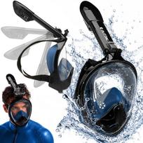 Nardymo kaukė su pilnu veidu ir lankstomu snorkeliu L/XL