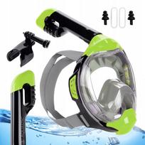 Pilno veido nardymo kaukė SNORKELING AQUASTIC KAI S-M su vamzdeliu