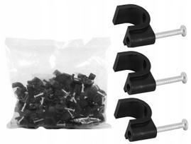 Laido laikiklis FLOP 6mm su vinuku, juodas, 100 vnt.