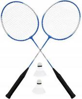 Badmintono rinkinys: 2 raketės, 2 plunksniniai, Dunlop dėklas, Slazenger