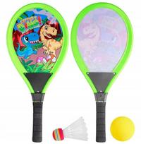 Badmintono raketės 54 cm su dinozaurais, kamuoliuku ir strėlytėmis