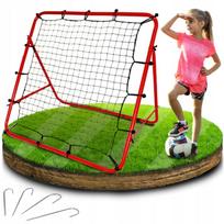 Futbolo atmušimo treniruoklis, nešiojamas futbolo vartų tinklas, raudonas