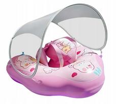 Kūdikių plaukimo ratas su skydeliu, rožinis, 13–22 kg (XL dydis)