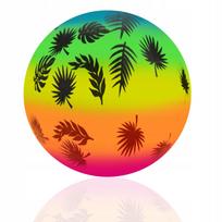 Guminis vandeniui atsparus kamuolys vaikams Rainbow