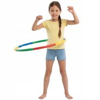 Vaikiškas sulankstomas hula hoop, 8 dalių, 77 cm, spalvotas