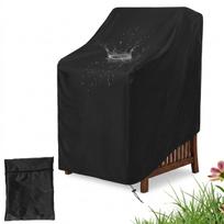 Lauko kėdės uždangalas, vandeniui atsparus, 65x65x120, juodas