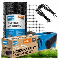 Tinklelis kurmiams 2x200 m 40 g sustiprintas su 100 kaiščių