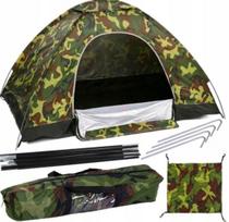 Palapinė Family Hiking Tent 3, 2 asmenims, atspari vandeniui, karinė