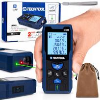 Lazerinis atstumo matuoklis Techtool, skaitmeninis, žalias/raudonas lazeris, >70 m