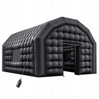 Pripučiama palapinė Oxford Fabric 210D 5x4x3,8 m juoda su 2 langais