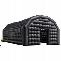Pripučiamas tentas SucceBuy, juodas, 8x6x4 m, su 1100 W oro pūstuvu ir 2 langais