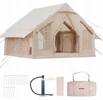 Pripučiamas 3 x 2,2 x 1,9 m palapinė 4–6 asmenims, beige Oxford