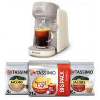 Kapsulių gaminimo aparatas Bosch Finesse cream su 3x Tassimo