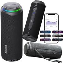 Nešiojama Bluetooth belaidė kolonėlė, atspari vandeniui, juoda, 40W, LED