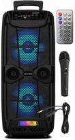 Nešiojama garso kolonėlė 600W Bluetooth USB SD su mikrofonu