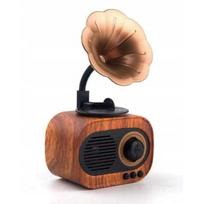 Medinė Bluetooth kolonėlė retro radijas vintage