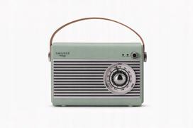 Radijas su Bluetooth kolonėle SMUKEE VINTAGE 5W žalias