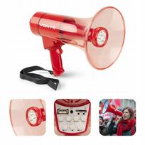 Garsiakalbis Vonyx 50W raudonas su LED, BT, USB, sirena