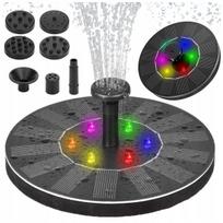 Saulės sodo fontanas su šviečiančiais RGB LED, plūduriuojantis, 18 cm