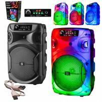 Belaidė Bluetooth kolonėlė BOOMER 12 15W LED BT FM USB AUX MIC