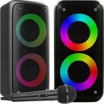 Bluetooth karaoke kolonėlė su LED ir nešiojamu mikrofonu