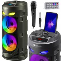 Belaidė Bluetooth kolonėlė boombox su USB, LED ir nuotolinio valdymo pultu