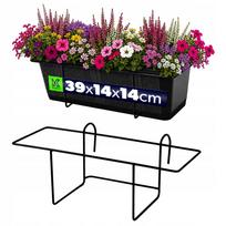 Metalinė 39 cm juoda balkoninė vazonų pakaba