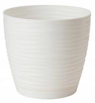 Vazonas su stovu SAHARA PETIT POT 27 baltas 3D efektas