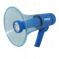 Megafonas Pyle 40W, mėlynas, su sirena, veikia su baterijomis
