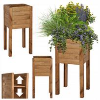 Gėlių vazonas su kojelėmis, reguliuojamas dugnas 72.5x34x30cm EK