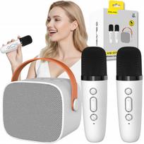 Nešiojama belaidė Bluetooth karaoke kolonėlė su 2 mikrofonais